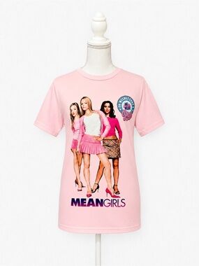 Mean Girls Pink Graphic Tee with Cast Artwork